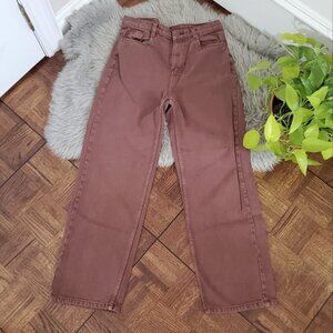 Michael Kors Chestnut Brown High Waisted Wide Leg Jeans